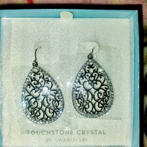 Touchstone Crystal Silver Earrings